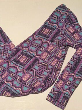 LuLaRoe Sarah XS Purple Aztec Design